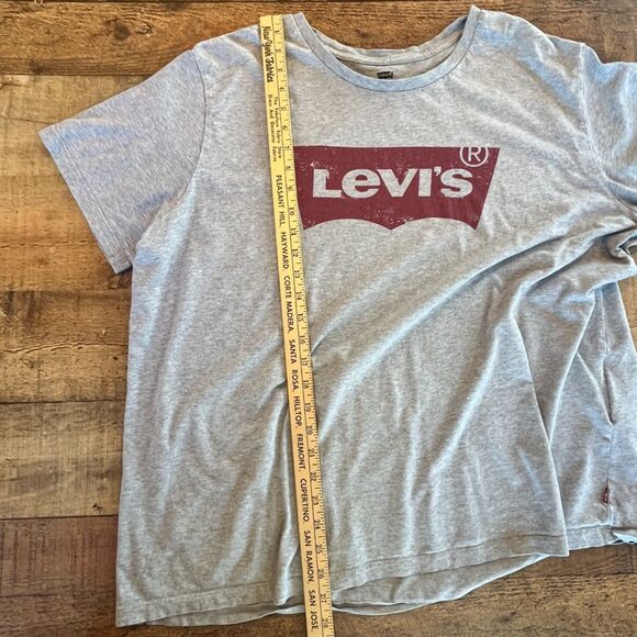Levi's Men's Grey T-Shirt Logo Short Sleeves XXL Cotton - Picture 5 of 8